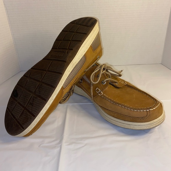 DOCKERS BEACON CASUAL BOAT SHOES MEN SZ 10 TAN LEATHER - Picture 2 of 4